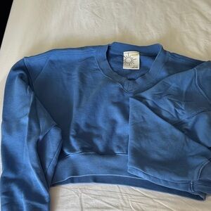Aerie Sky Blue Crew Neck Sweater